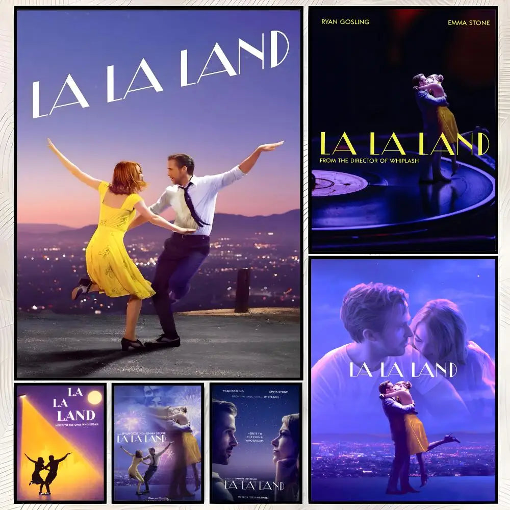 La La Land Movie Poster – Self-Stick HD PVC Wall Art Decor Wall Art Poster Axl