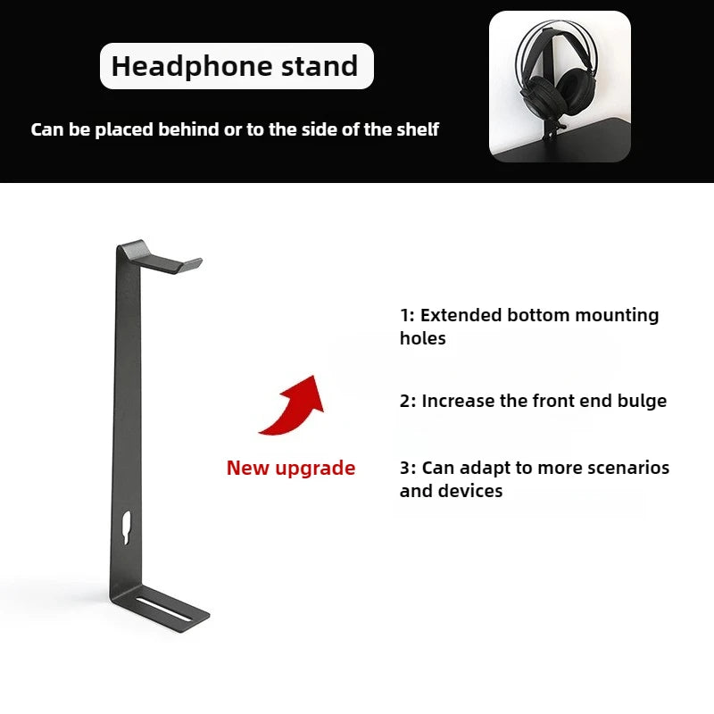 Monitor Height Riser Bracket – Modular Desktop Storage Rack Monitor Riser Rack Axl Headphone Stand