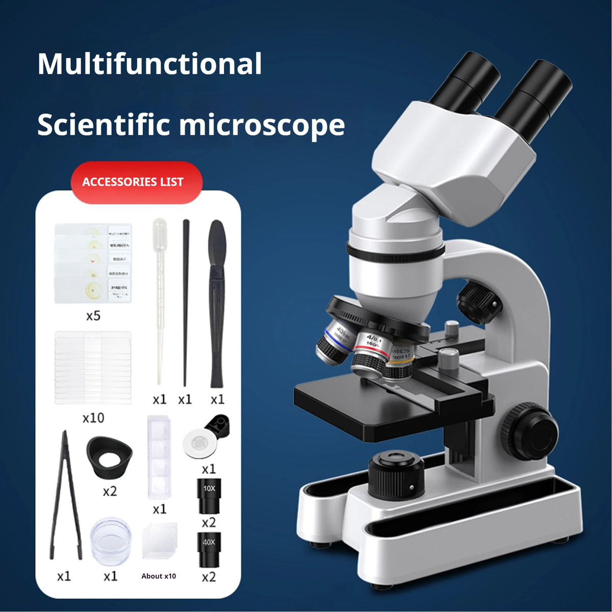 40X–1600X Binocular Biological Microscope for Students Binocular Microscope Axl 2