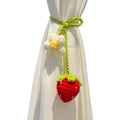 Hand Crocheted Sunflower & Strawberry Car Mirror Hanging Decor Crochet Car Ornament Axl B