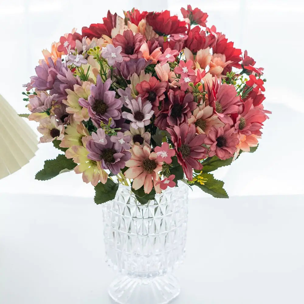 Silk Artificial Daisy Flowers – Wedding & Home Decor Bouquet Artificial Flower Bouquet Axl