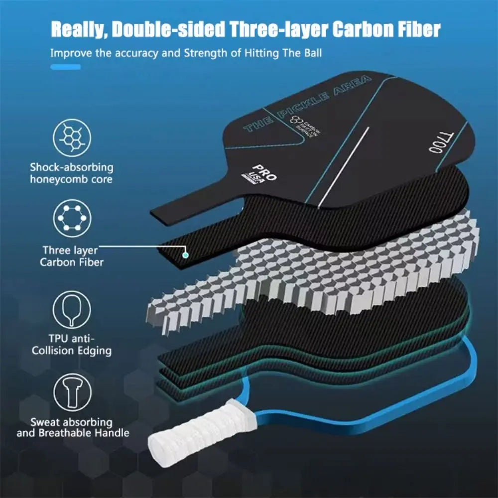 T700 Carbon Fiber Pickleball Paddle 16MM | USAPA Approved Set Pickleball Paddle Axl