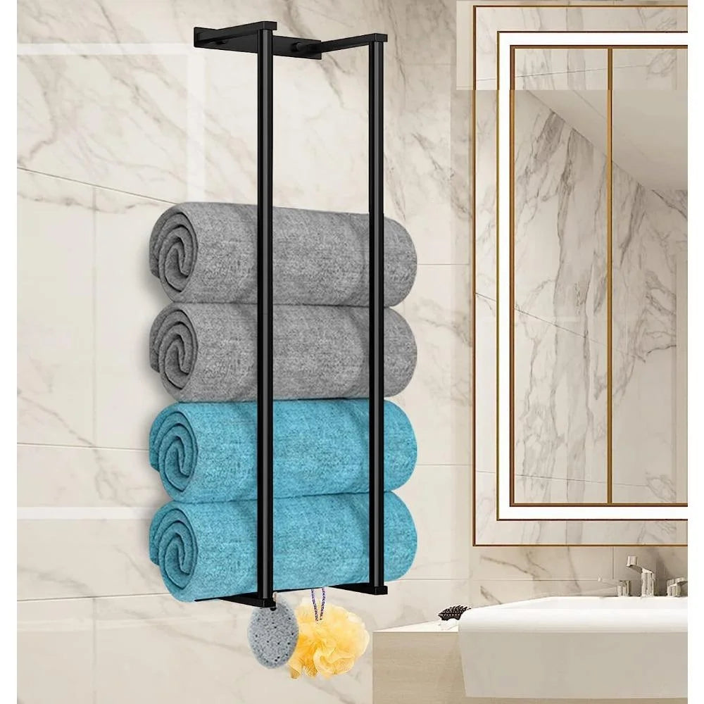 Wall-Mounted Stainless Steel Towel Rack for Rolled Towels Wall Towel Rack Axl