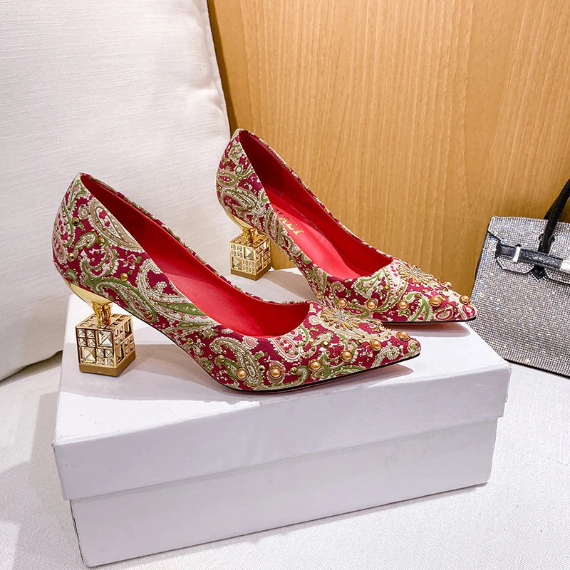 Women's Pointed Toe High Heels – Luxury Wedding Party Pumps High Heel Pumps Axl
