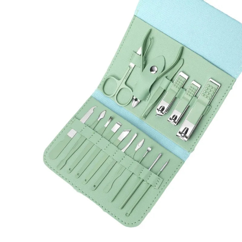 Stainless Steel Nail Clipper & Cuticle Remover Manicure Set Nail Care Set Axl