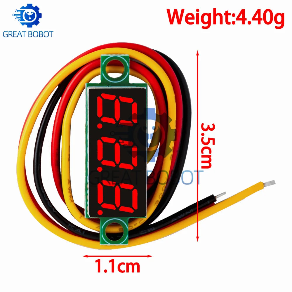 Mini DC Digital Voltmeter – 0.28" LED Panel Meter 4.5V–100V Digital Panel Meter Axl