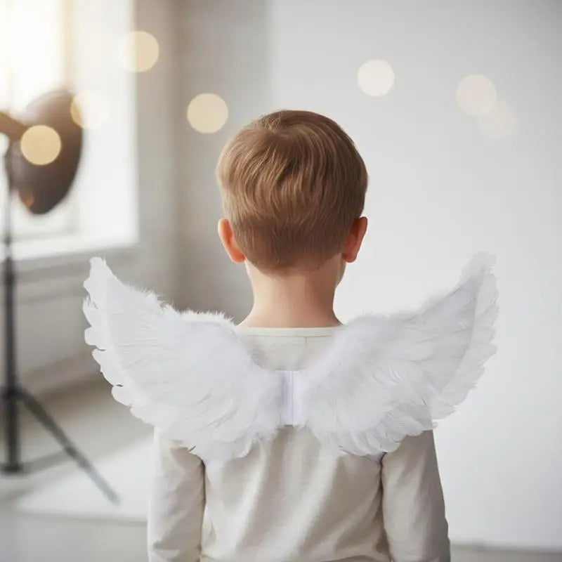 Kids White Angel Feather Wings – Costume & Carnival Party Costume Feather Wings Axl