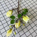 Silk Magnolia Artificial Flower Branch – Wedding & Home Decor Artificial Flower Branch Axl green 1 pc