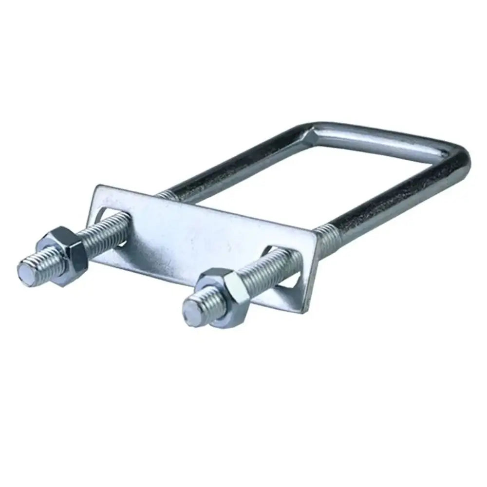 M8 Square Tube U-Clamp | Galvanized Q235 Carbon Steel + Baffle Tube Clamp Axl