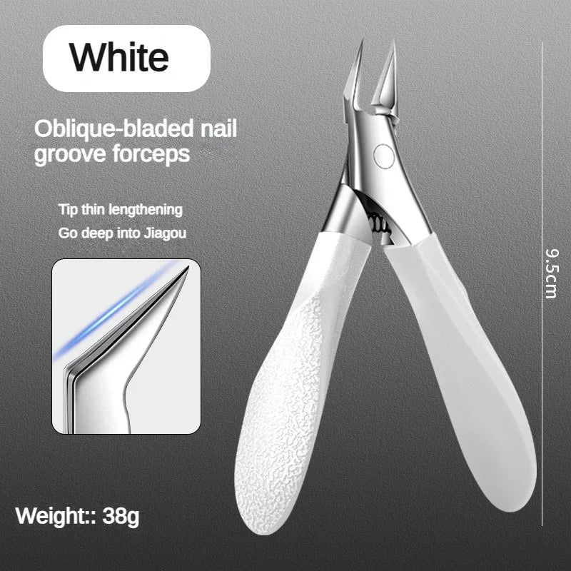 Professional Toenail Clippers – Precision Tip for Thick Nails Toenail Clipper Axl White Needle Nose Pl