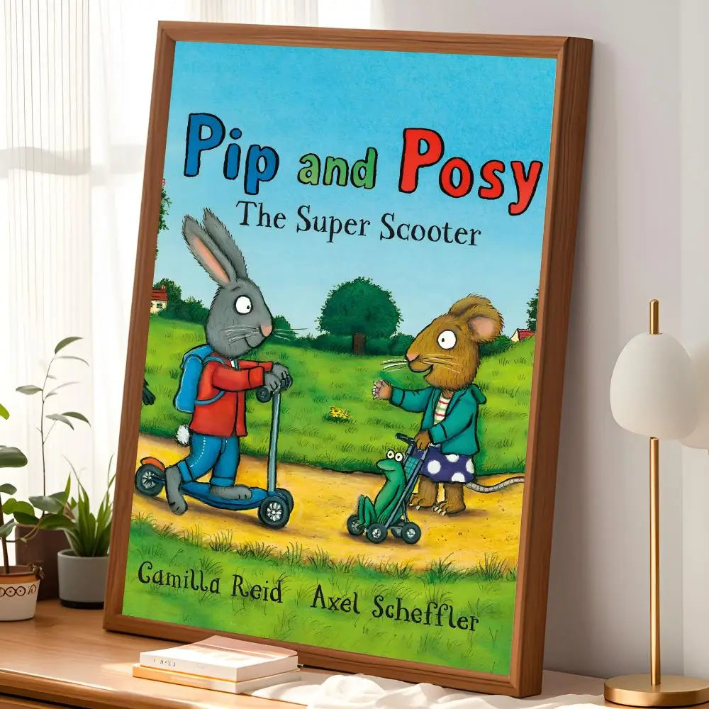 P-Pip & Posy Self-Stick HD PVC Wall Art Poster | Waterproof Wall Art Poster Axl