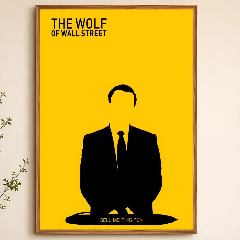 Wolf of Wall Street Movie Poster – Peel & Stick PVC Wall Art Movie Wall Poster Axl White16 40X50cmNoframe