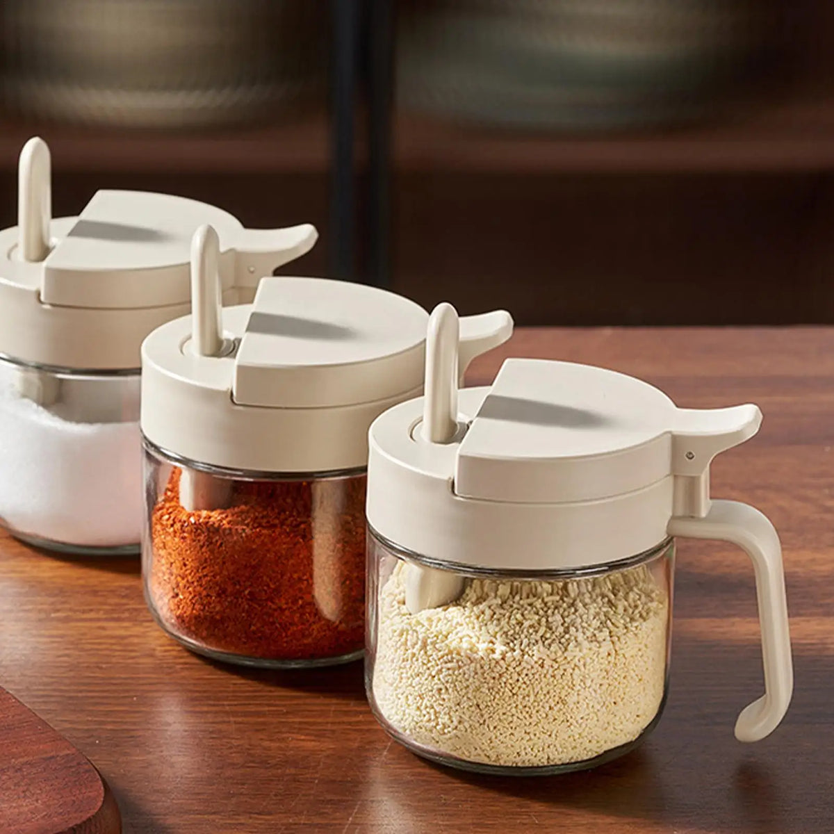 Moisture-Proof Seasoning Jar with Spoon | 380ml Spice Container Spice Storage Jar Axl