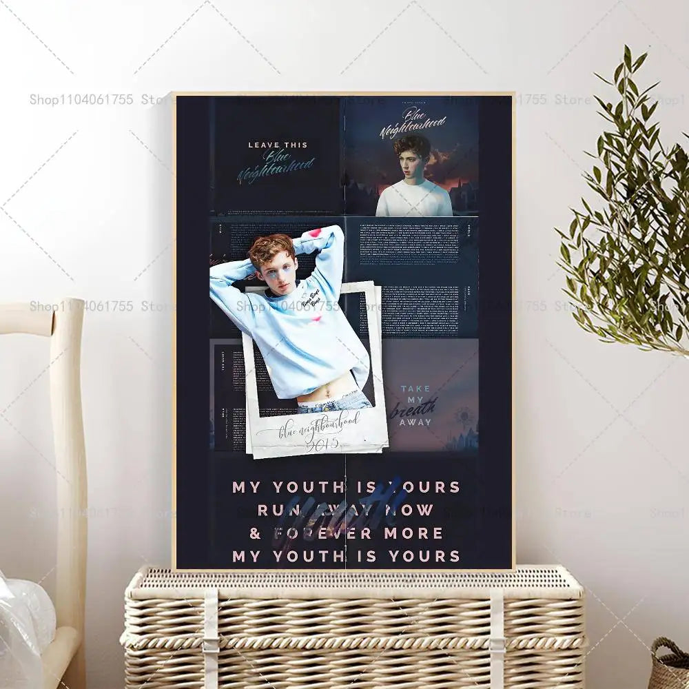 Troye Sivan Self-Adhesive Wall Art Poster – Color Print Wall Art Poster Axl 21x30cm No Frame z9