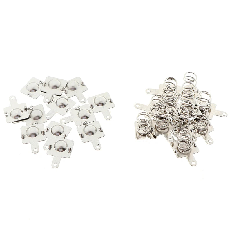 10 Pairs AA AAA Battery Spring Contact Replacement Plates – Metal Battery Contact Plates Axl