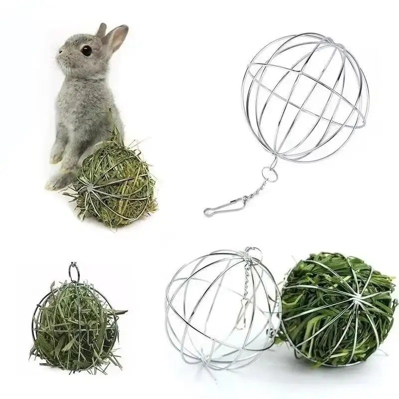 Stainless Steel Hanging Hay Feeder Ball for Small Pets Small Pet Feeder Axl
