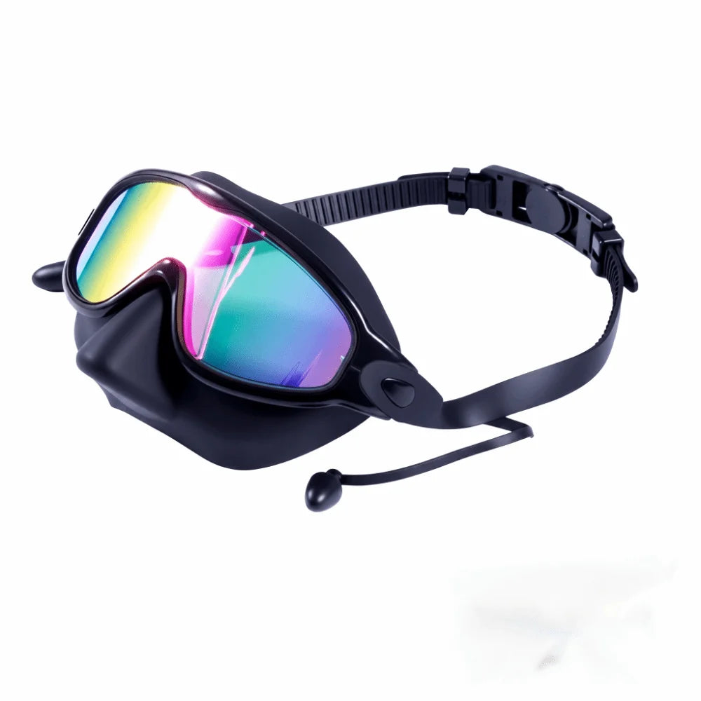 Women's Wide View Swim Goggles – UV &amp; Anti-Fog Large Frame Swim Goggles Axl Black