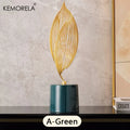 KEMORELA Abstract Ceramic Art Statue – Modern Home Decor Sculpture Ceramic Art Sculpture Axl A-Green