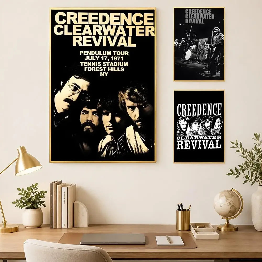 Creedence Clearwater Revival HD PVC Wall Poster – Self-Stick Wall Art Poster Axl