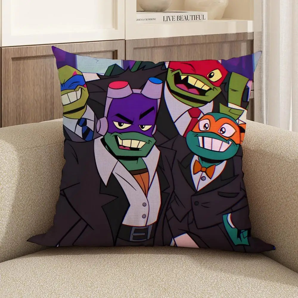 Ninja Turtles Linen Cushion Cover – Sofa, Bed & Chair Décor Decorative Cushion Cover Axl White7 30X30cm