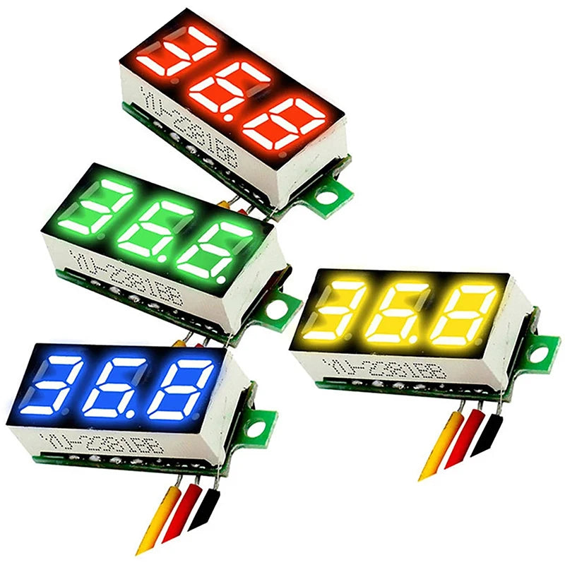 Mini Digital DC Voltmeter 0–100V | 0.28" Voltage Tester Digital Voltmeter Axl