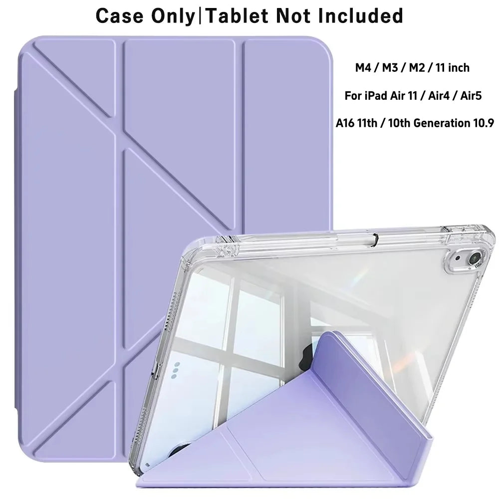 Y-Fold iPad Case with Pencil Holder – Air 11" M3 M2 10th 11th Gen Tablet Case Axl