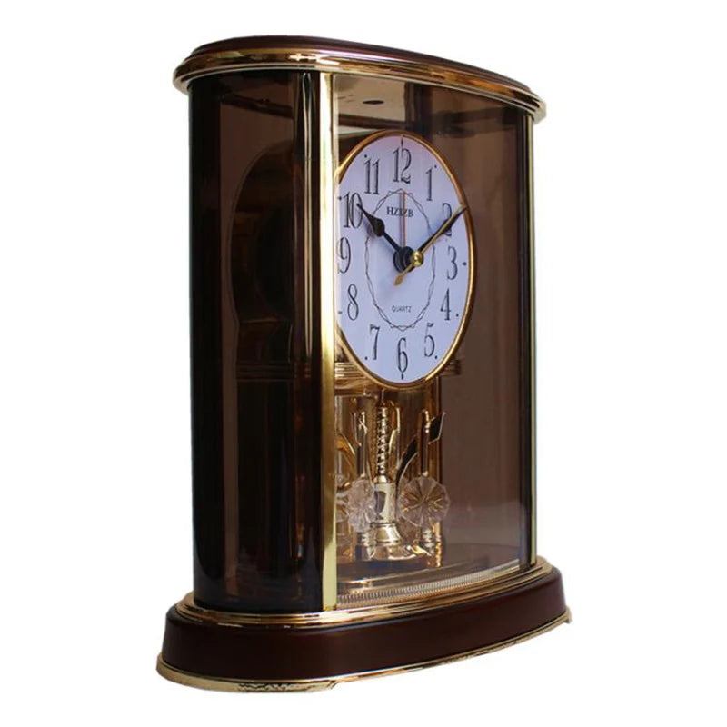 Luxury Crystal Table Clock – Vintage Silent Quartz Desk Clock Decorative Table Clock Axl