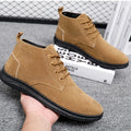 Men's High-Top Lace-Up Ankle Boots – Business Casual Shoes Men's Ankle Boots Axl Brown Men Boots 40