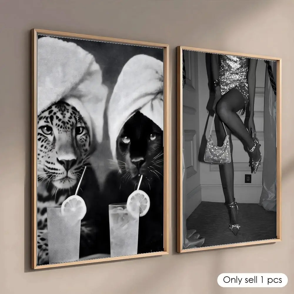 Black & White Minimalist Wall Art Poster Stickers | Modern Decor Wall Art Poster Axl