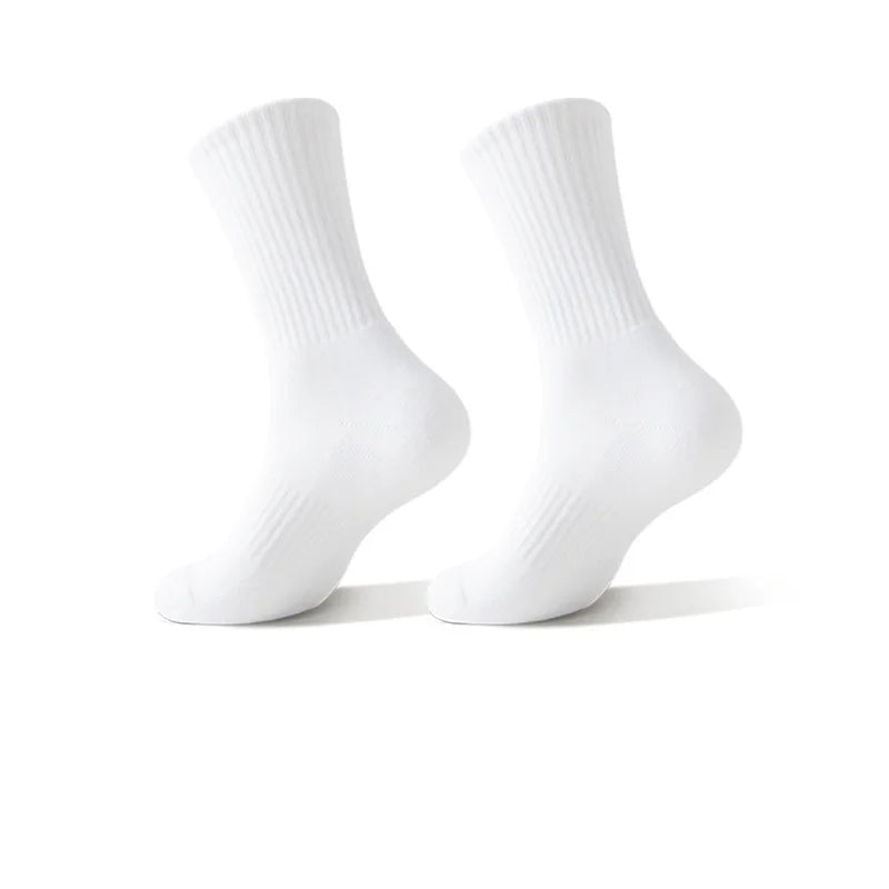 Neutral Solid Color Breathable Sports Socks – All-Season Pairs Sports Crew Socks Axl
