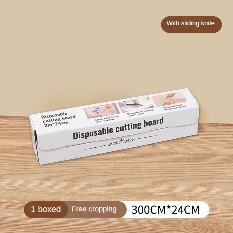 Disposable Cutting Board Mat Roll with Slide Cutter | PE Kitchen Disposable Cutting Mat Axl