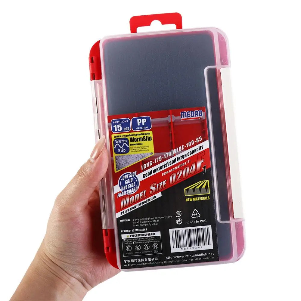 2-Layer Fishing Lure & Jig Head Bait Storage Box with Sponge Fishing Tackle Box Axl
