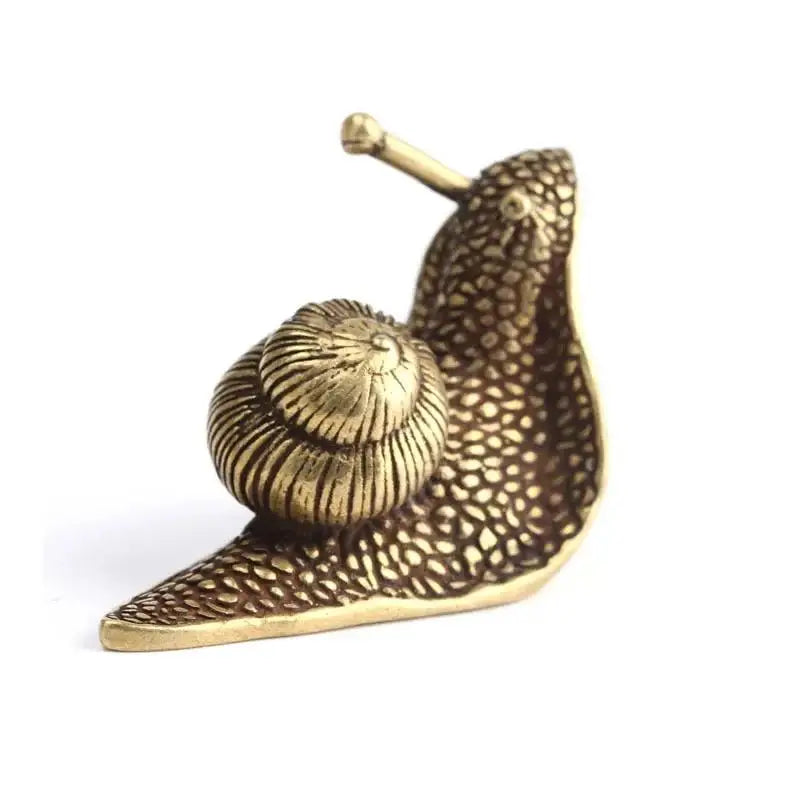 Mini Pure Copper Snail Statue – Antique Brass Desk Ornament Brass Desk Ornament Axl