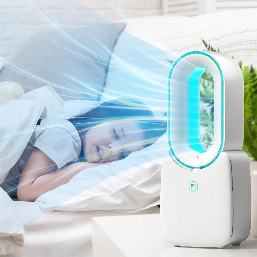 LED Bladeless Desk Fan 11.8" | Touch Control Quiet Table Fan Bladeless Desk Fan Axl