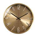 Modern Brass Wall Clock – Silent Minimalist Gold Home Decor Decorative Wall Clock Axl Radio Wave Movement 30.5CM