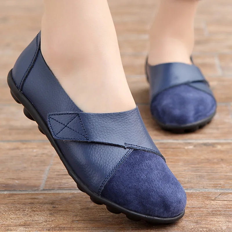 HAJINK Women's Soft Leather Flat Loafers – Elegant Casual Shoes Women's Flat Loafers Axl