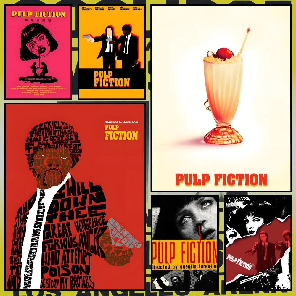 Pulp Fiction Peel & Stick Waterproof PVC Wall Poster | HD Art Wall Art Poster Axl