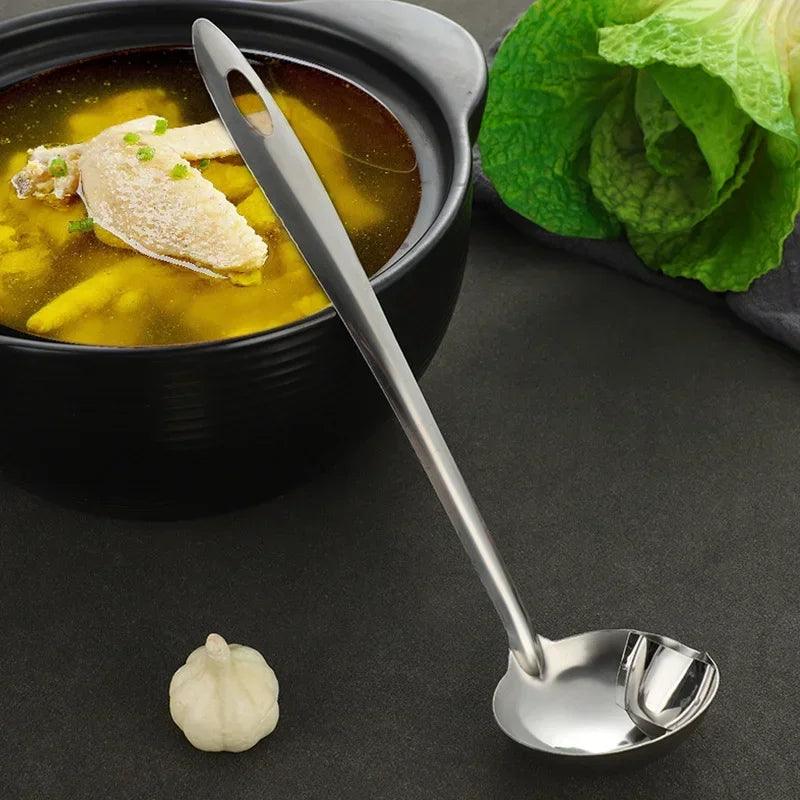 Stainless Steel Fat Skimmer Spoon – Soup Oil Separator Kitchen Strainer Spoon Axl