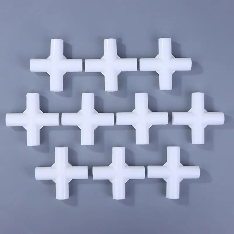 10 PCS 12mm Plastic Pipe Connectors – Tee, Elbow & DIY Fittings Pipe Fittings Axl A5