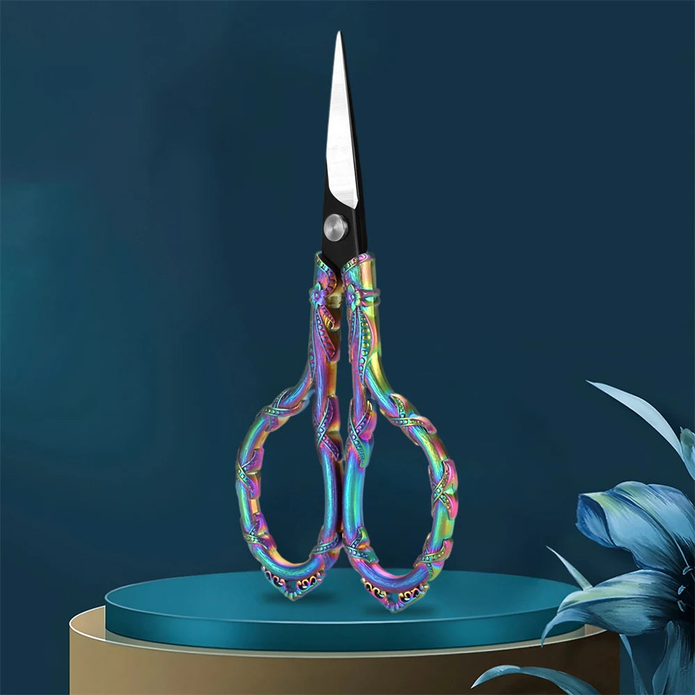 Vintage Mini Embroidery Scissors – Steel Thread & Fabric Cutter Embroidery Scissors Axl Scissors-Color