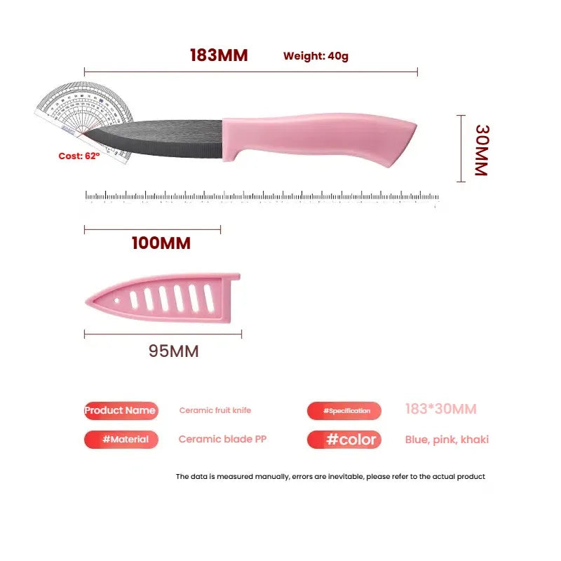 Black Zirconium Ceramic Paring Knife with Blade Guard Ceramic Paring Knife Axl