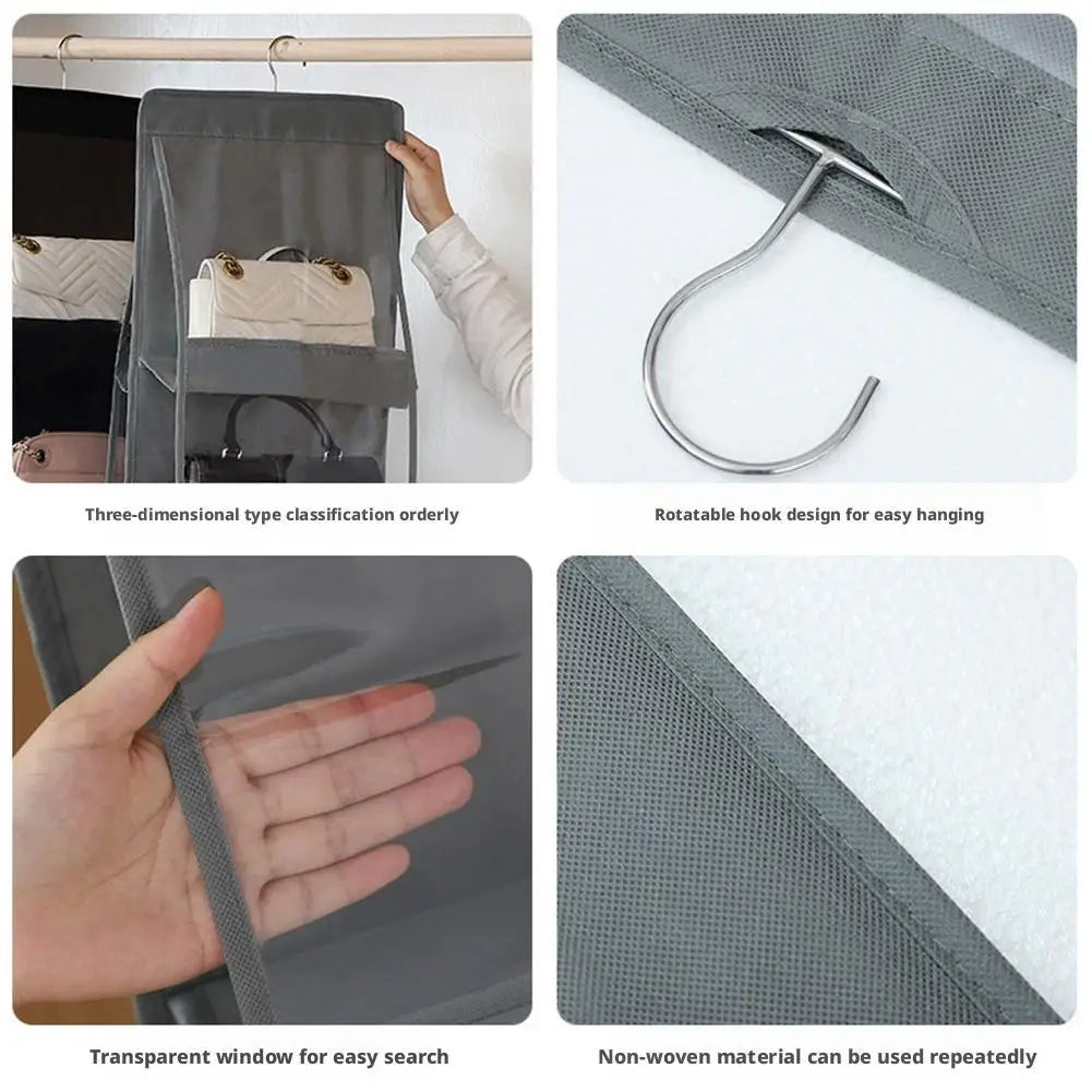 Hanging Purse & Handbag Organizer – Closet Storage Hanger Closet Bag Organizer Axl