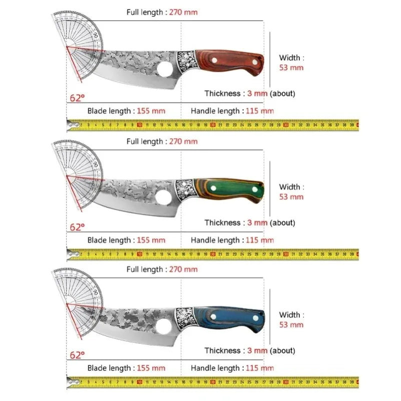 InLeung Handmade Forged Boning & Butcher Knife – Stainless Steel Forged Kitchen Knife Axl
