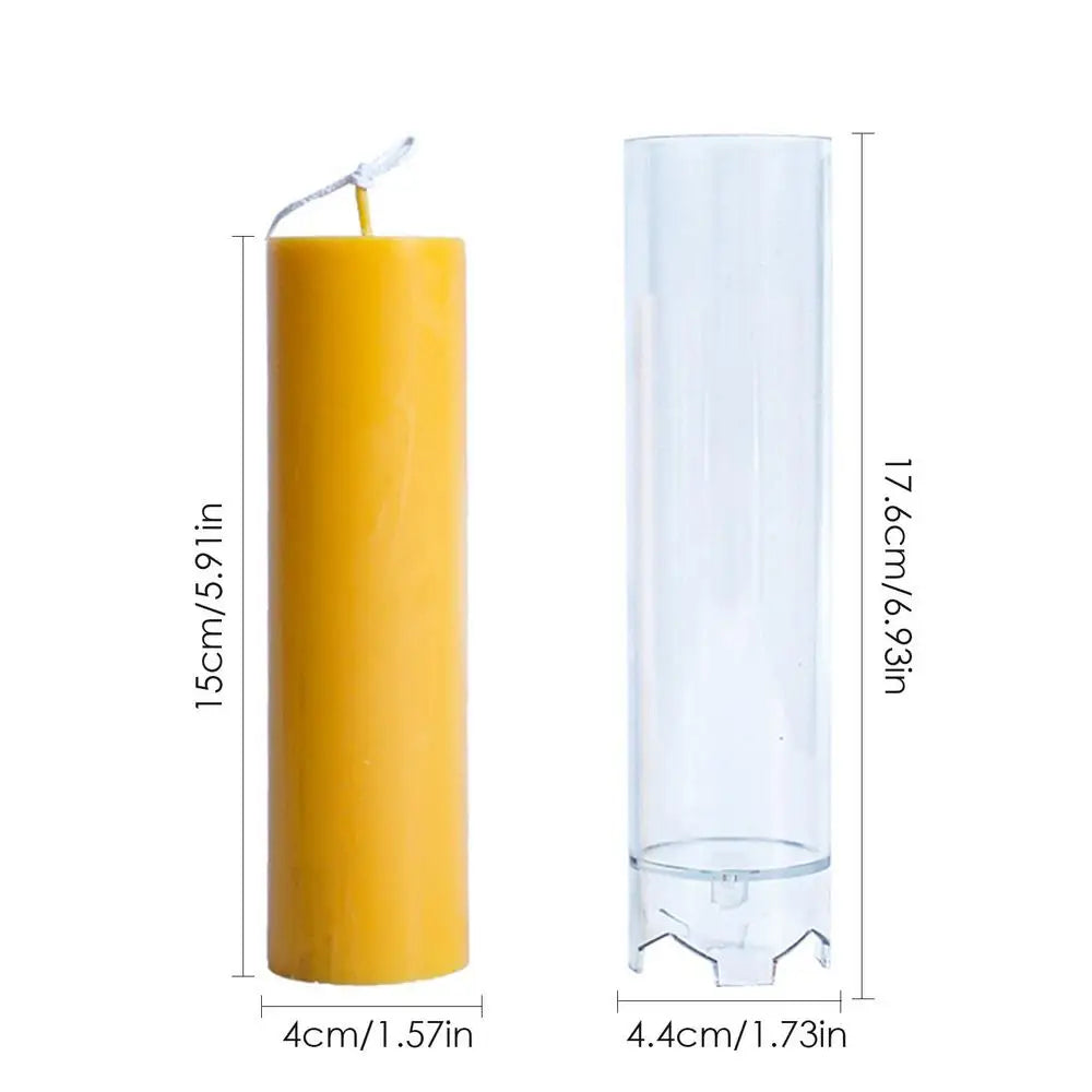 3D Cylinder Candle Stick Mold – DIY Taper Candle Making Kit Candle Making Mold Axl As show