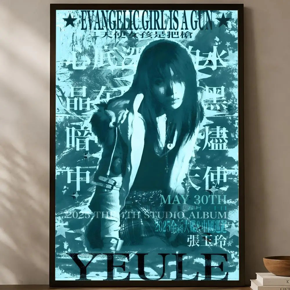 Y-yeule HD PVC Wall Art Poster – Self-Stick Home Decor Wall Art Poster Axl White08 15X20cmNoframe