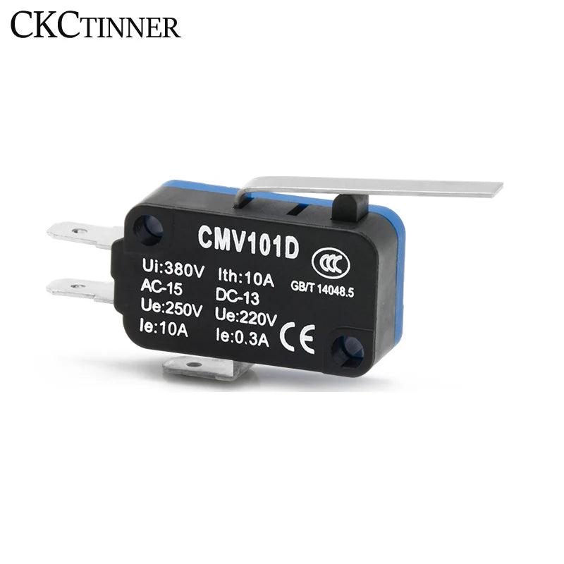 CNTD CMV Series Micro Limit Travel Switch 10A 16A NO NC Self-Reset Micro Limit Switch Axl