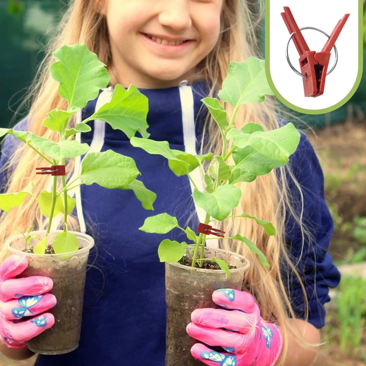 50-Pack Plant Grafting Clips – ABS Vegetable & Melon Clamps Plant Grafting Clips Axl