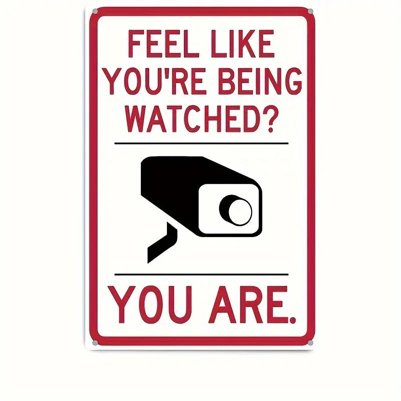 Funny "You're Being Watched" Vintage Metal Security Sign Metal Wall Sign Axl aluminum sign aluminum 14x20cm
