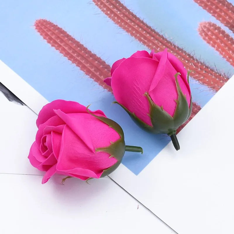 Artificial Soap Rose Flowers 50/100 Pcs – Wedding & Home Decor Artificial Flower Heads Axl 3 100pcs
