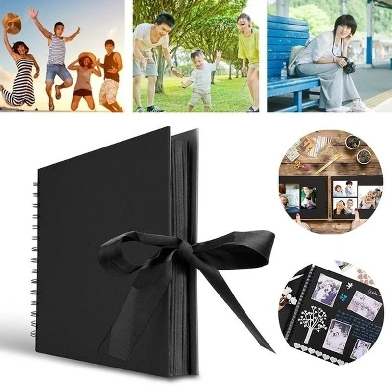 DIY Scrapbook Photo Album – 30-Page Black Card Memory Book Scrapbook Photo Album Axl